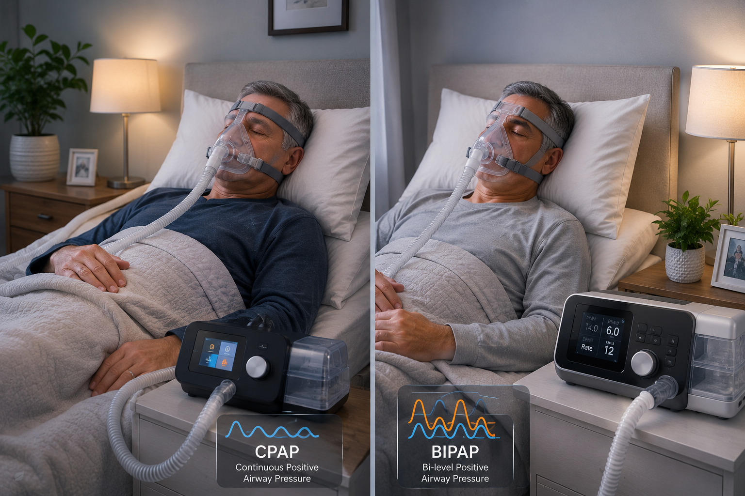دستگاه CPAP یا BIPAP؟ کدام دستگاه برای مشکلات تنفسی شما مناسب‌تر است؟